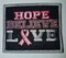 "Hope, Believe, Love" Embroidered Patch, Iron or Sew-on, Cancer Patch Applique, 3"x3" inches